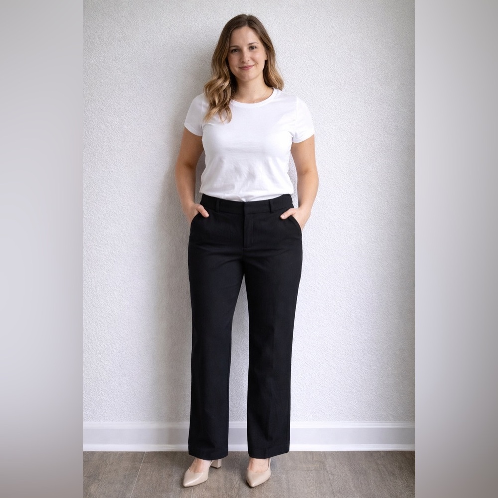 Club Monaco Womens Size 0 Long Classic Trouser Pants Black